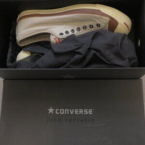 VNTG🔥Converse Jack Purcell John Varvatos White Laceless Shoe 11 Men's